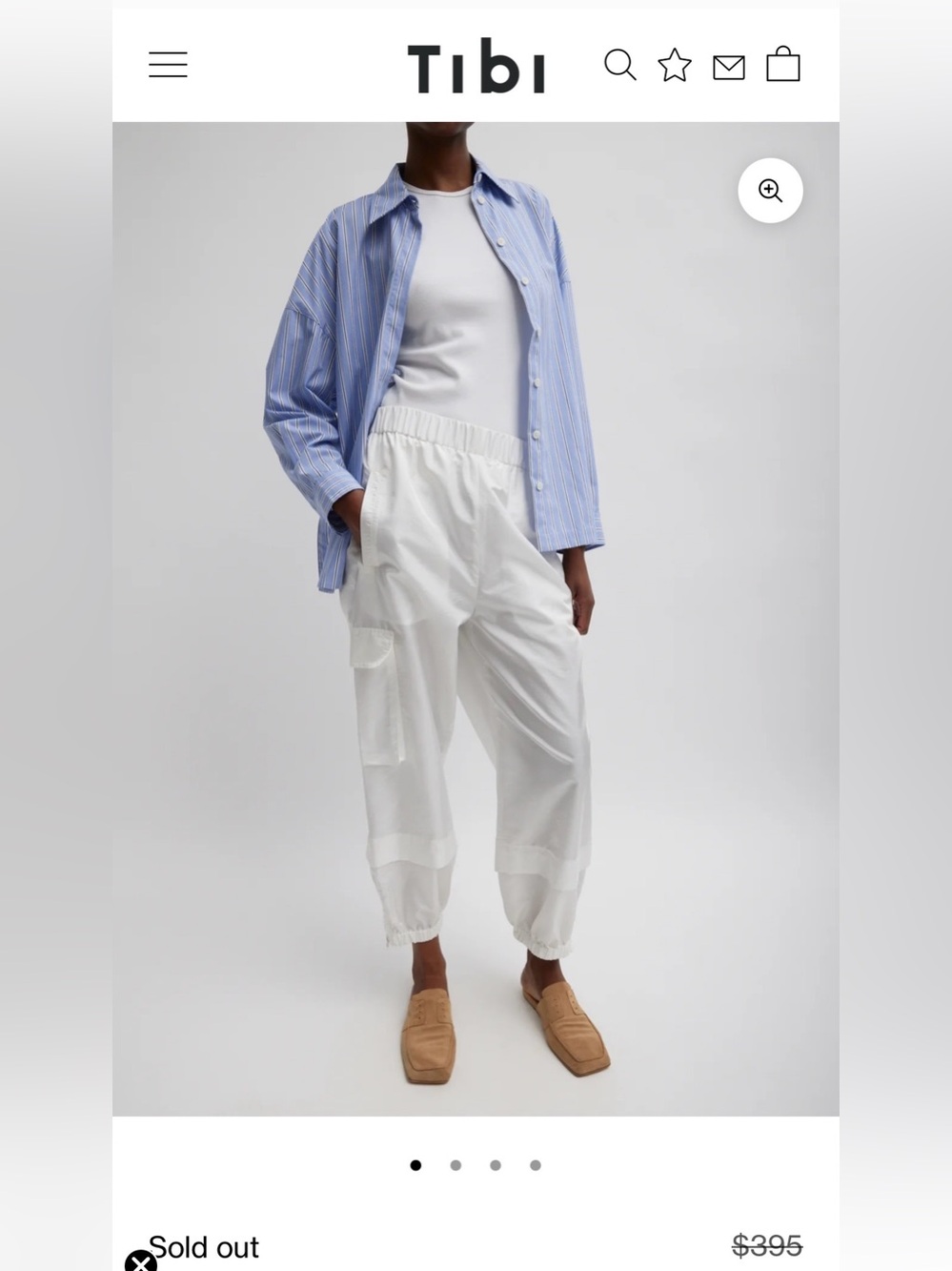 Tibi Crispy Nylon Wilt Jogger Size Medium